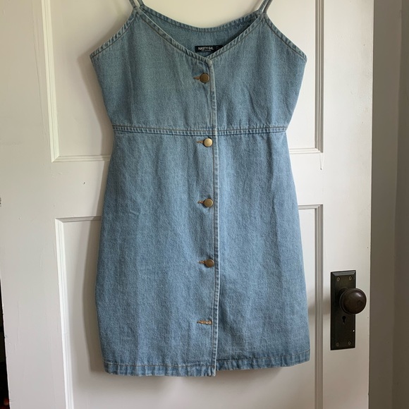Nasty Gal Denim Mini Dress - Picture 1 of 3